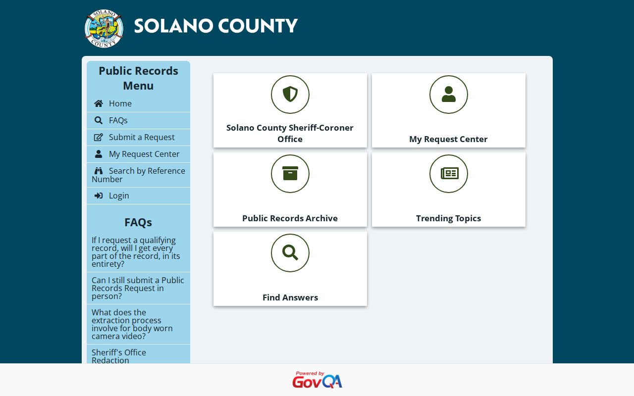 Solano County Public Records Center