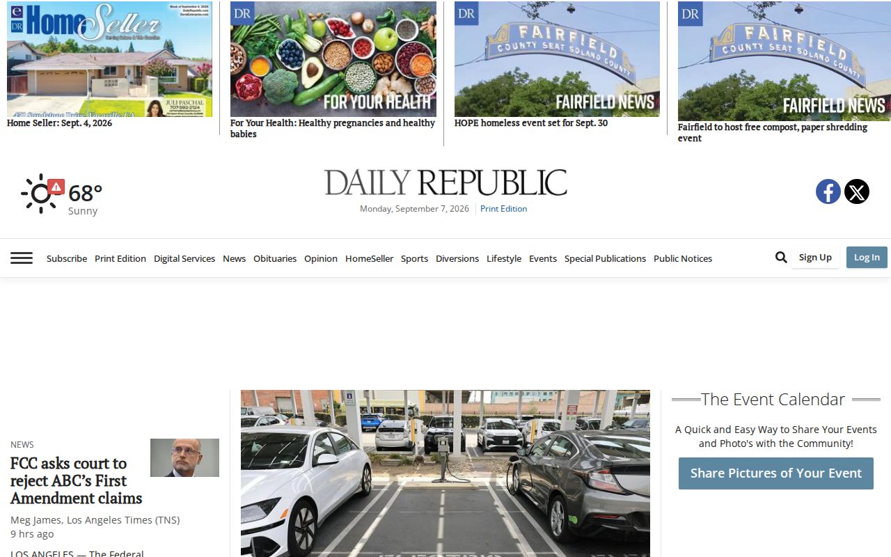 Daily Republic Fairfield area news website